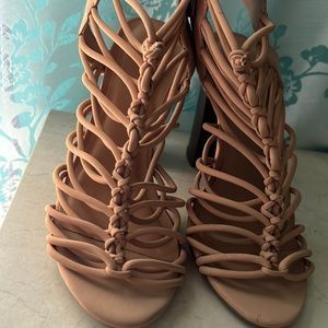 Strappy chunky block heels